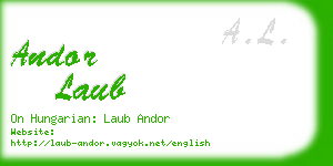 andor laub business card